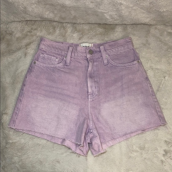BDG Purple High Waist Denim Shorts Frayed Hem NWNT - Picture 1 of 8